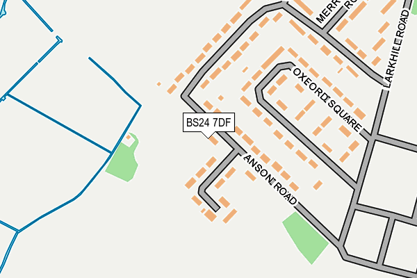 BS24 7DF map - OS OpenMap – Local (Ordnance Survey)