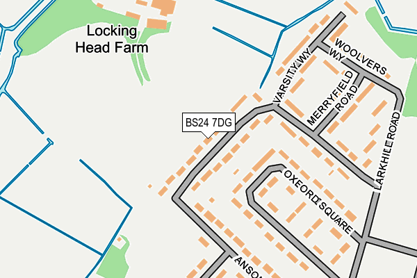 BS24 7DG map - OS OpenMap – Local (Ordnance Survey)