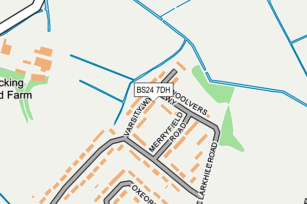 BS24 7DH map - OS OpenMap – Local (Ordnance Survey)