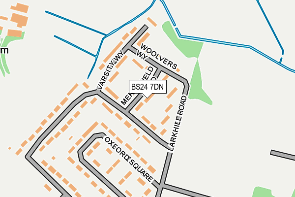 BS24 7DN map - OS OpenMap – Local (Ordnance Survey)
