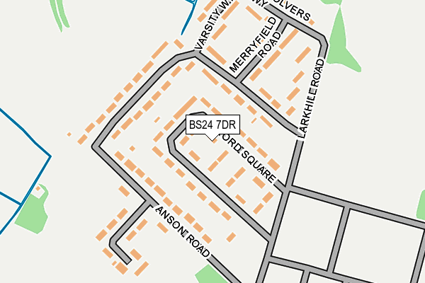 BS24 7DR map - OS OpenMap – Local (Ordnance Survey)