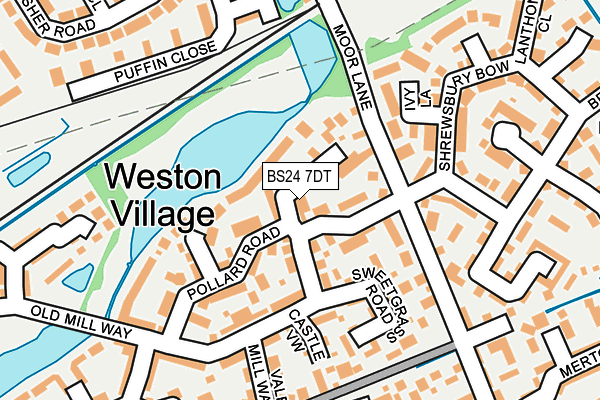 BS24 7DT map - OS OpenMap – Local (Ordnance Survey)