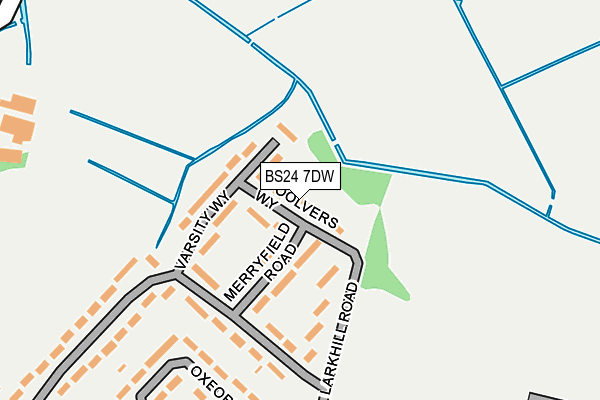 BS24 7DW map - OS OpenMap – Local (Ordnance Survey)