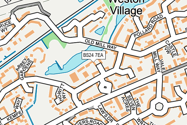 BS24 7EA map - OS OpenMap – Local (Ordnance Survey)