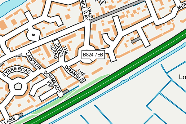 BS24 7EB map - OS OpenMap – Local (Ordnance Survey)