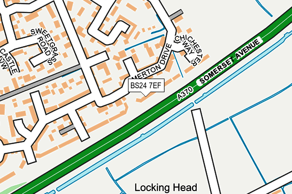 BS24 7EF map - OS OpenMap – Local (Ordnance Survey)