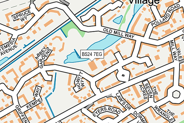 BS24 7EG map - OS OpenMap – Local (Ordnance Survey)