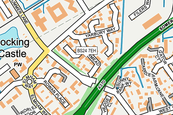 BS24 7EH map - OS OpenMap – Local (Ordnance Survey)