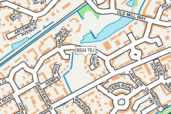 BS24 7EJ map - OS OpenMap – Local (Ordnance Survey)