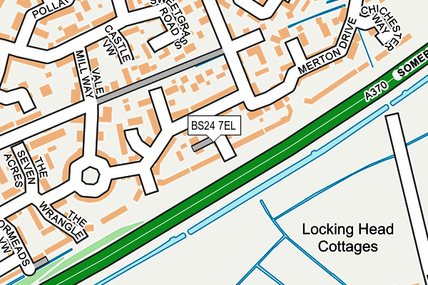 BS24 7EL map - OS OpenMap – Local (Ordnance Survey)