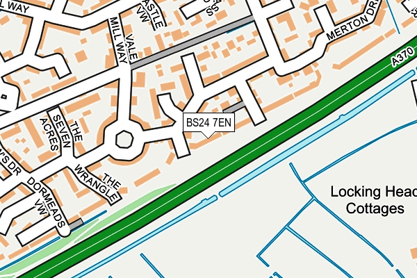 BS24 7EN map - OS OpenMap – Local (Ordnance Survey)