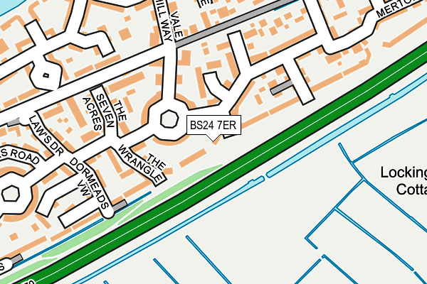 BS24 7ER map - OS OpenMap – Local (Ordnance Survey)