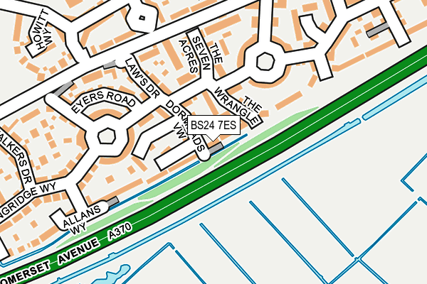 BS24 7ES map - OS OpenMap – Local (Ordnance Survey)