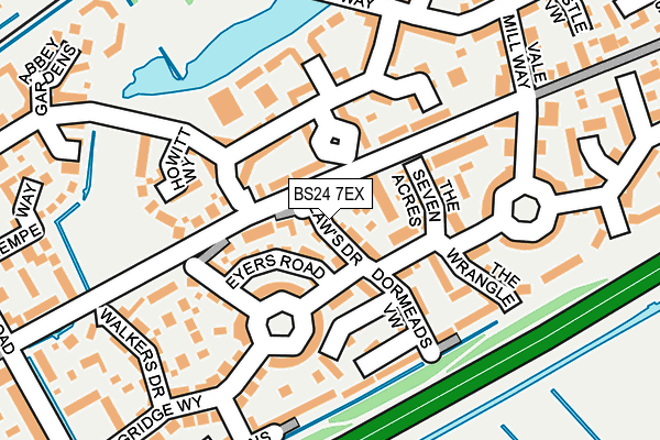 BS24 7EX map - OS OpenMap – Local (Ordnance Survey)