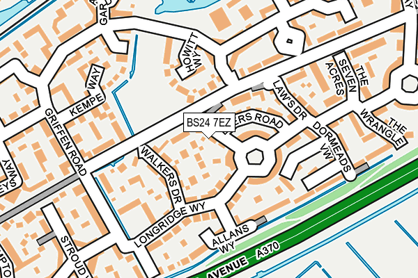 BS24 7EZ map - OS OpenMap – Local (Ordnance Survey)