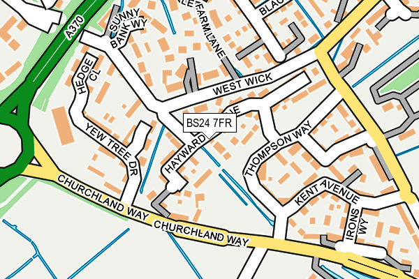BS24 7FR map - OS OpenMap – Local (Ordnance Survey)