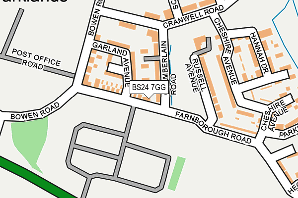 BS24 7GG map - OS OpenMap – Local (Ordnance Survey)