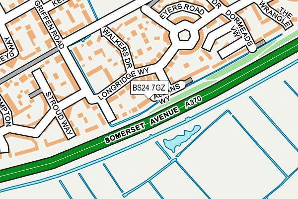 BS24 7GZ map - OS OpenMap – Local (Ordnance Survey)