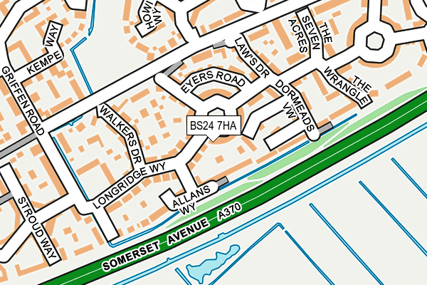 BS24 7HA map - OS OpenMap – Local (Ordnance Survey)