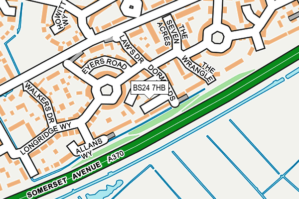 BS24 7HB map - OS OpenMap – Local (Ordnance Survey)