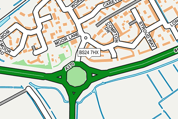 BS24 7HX map - OS OpenMap – Local (Ordnance Survey)