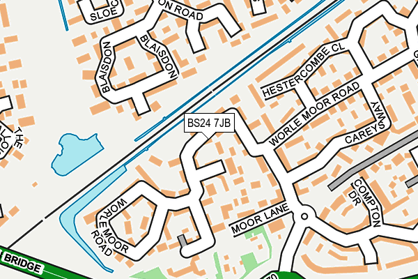 BS24 7JB map - OS OpenMap – Local (Ordnance Survey)