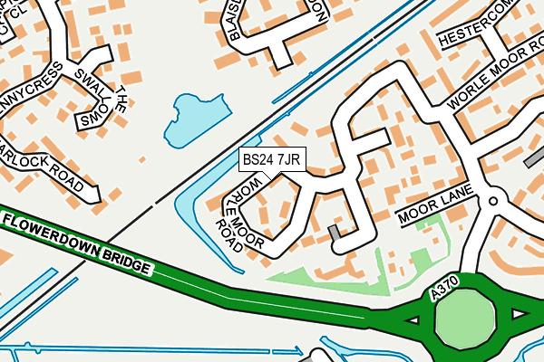 BS24 7JR map - OS OpenMap – Local (Ordnance Survey)