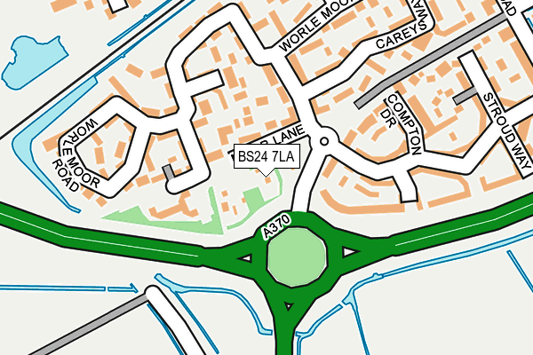 BS24 7LA map - OS OpenMap – Local (Ordnance Survey)