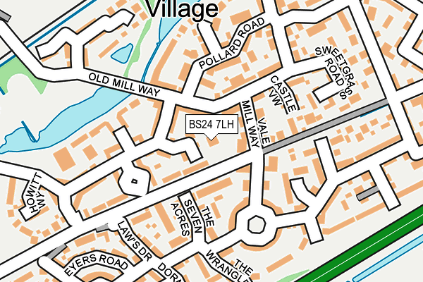 BS24 7LH map - OS OpenMap – Local (Ordnance Survey)