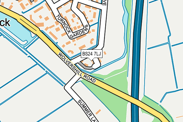 BS24 7LJ map - OS OpenMap – Local (Ordnance Survey)