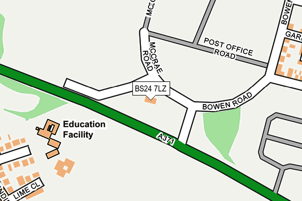 BS24 7LZ map - OS OpenMap – Local (Ordnance Survey)