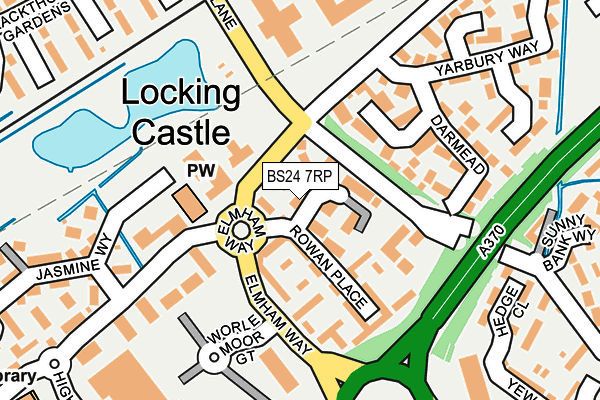 BS24 7RP map - OS OpenMap – Local (Ordnance Survey)