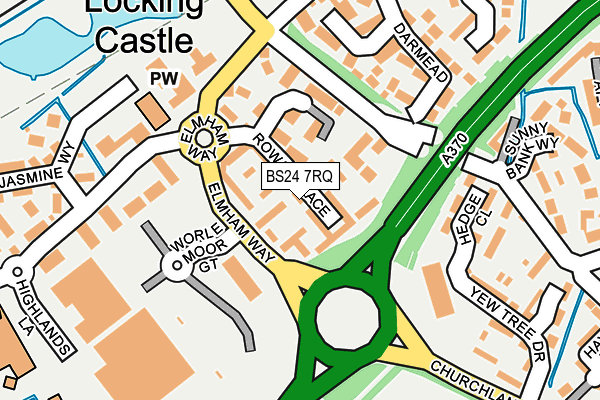 BS24 7RQ map - OS OpenMap – Local (Ordnance Survey)