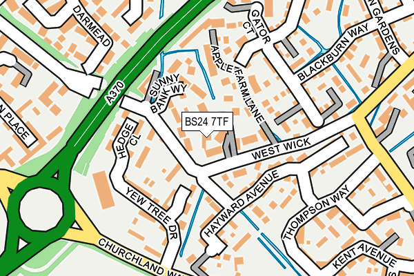 BS24 7TF map - OS OpenMap – Local (Ordnance Survey)