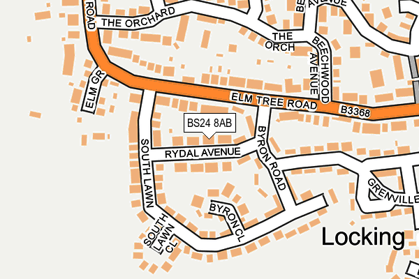 BS24 8AB map - OS OpenMap – Local (Ordnance Survey)