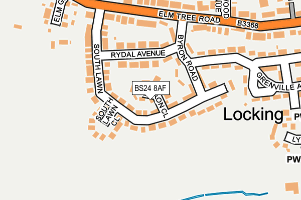 BS24 8AF map - OS OpenMap – Local (Ordnance Survey)