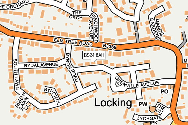 BS24 8AH map - OS OpenMap – Local (Ordnance Survey)