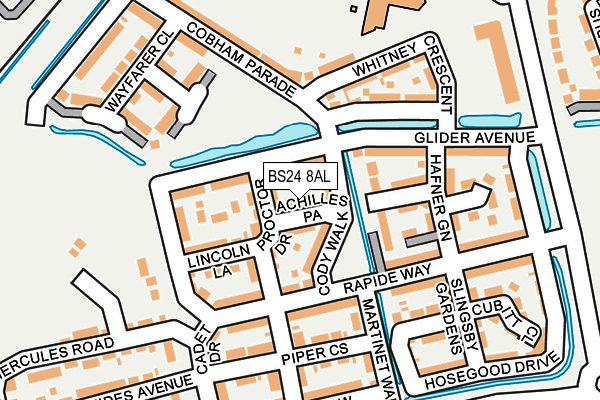BS24 8AL map - OS OpenMap – Local (Ordnance Survey)