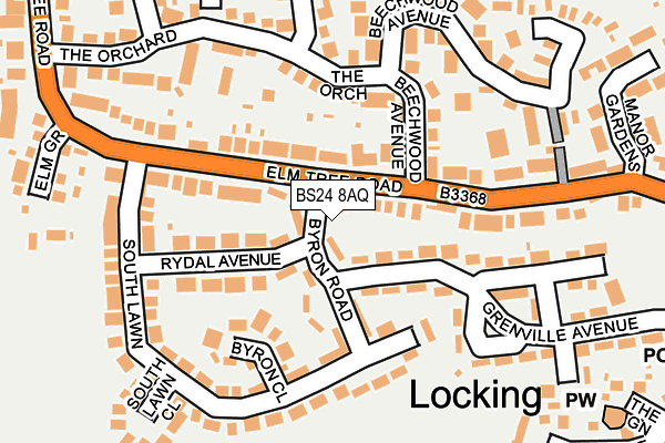 BS24 8AQ map - OS OpenMap – Local (Ordnance Survey)