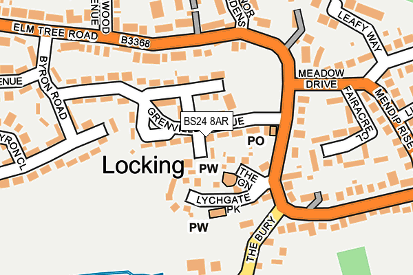 BS24 8AR map - OS OpenMap – Local (Ordnance Survey)