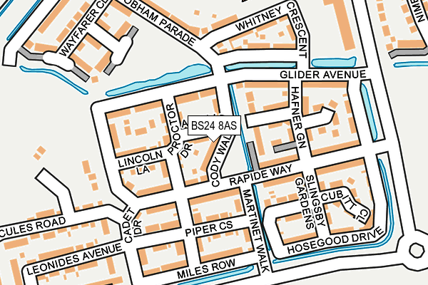 BS24 8AS map - OS OpenMap – Local (Ordnance Survey)