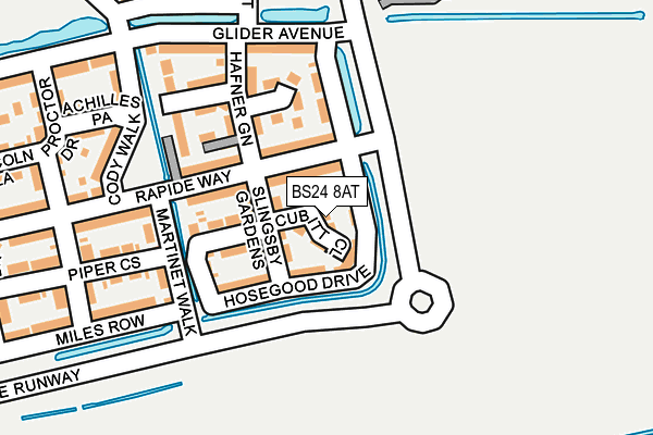 BS24 8AT map - OS OpenMap – Local (Ordnance Survey)