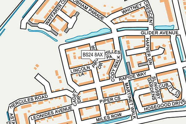 BS24 8AX map - OS OpenMap – Local (Ordnance Survey)