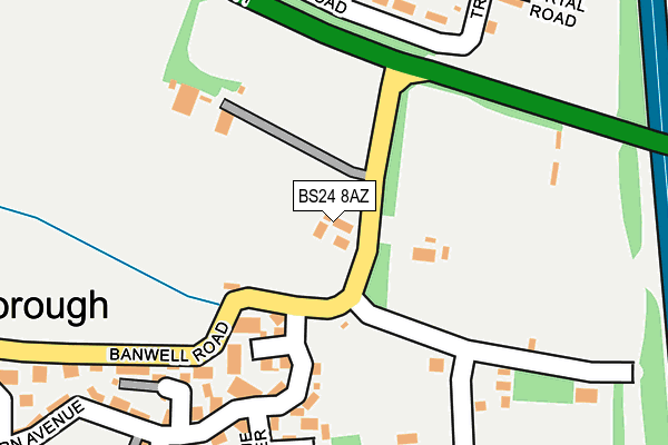BS24 8AZ map - OS OpenMap – Local (Ordnance Survey)