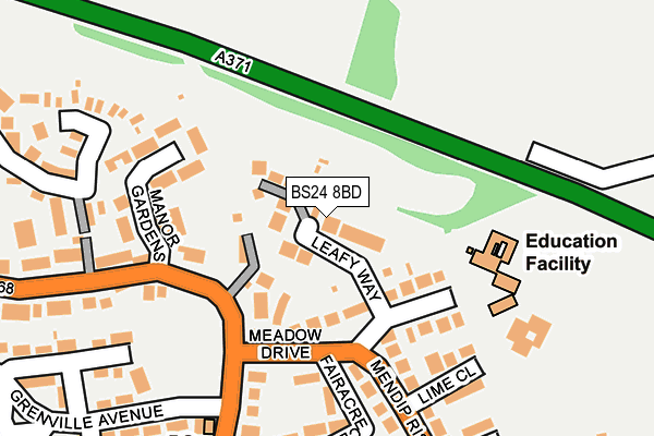 BS24 8BD map - OS OpenMap – Local (Ordnance Survey)