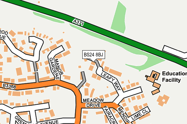BS24 8BJ map - OS OpenMap – Local (Ordnance Survey)