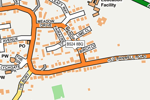 BS24 8BQ map - OS OpenMap – Local (Ordnance Survey)