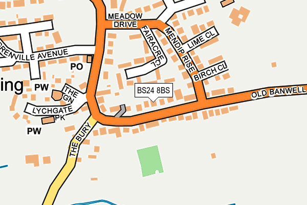 BS24 8BS map - OS OpenMap – Local (Ordnance Survey)