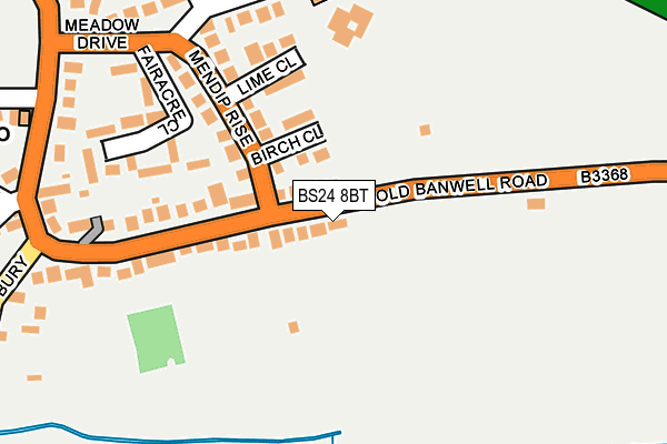 BS24 8BT map - OS OpenMap – Local (Ordnance Survey)