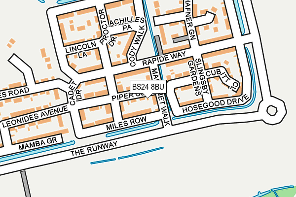 BS24 8BU map - OS OpenMap – Local (Ordnance Survey)